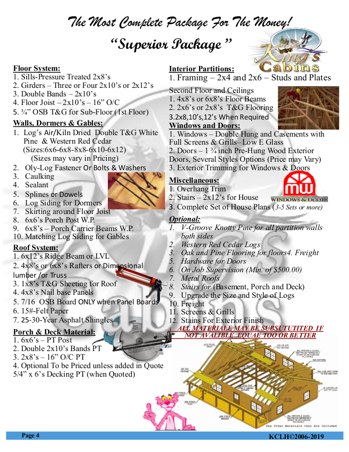 Superior material list page 4